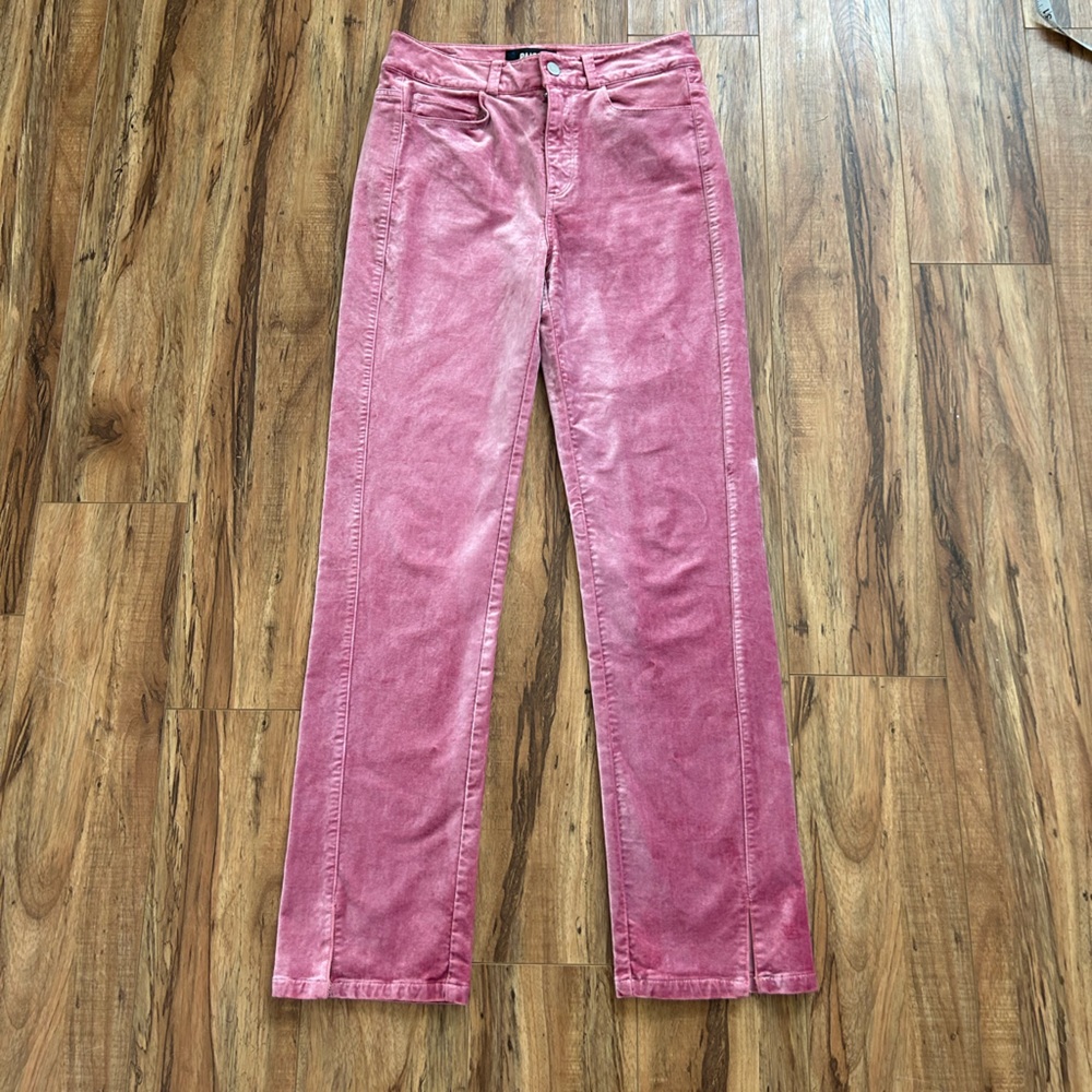 PAIGE Women's Cindy Twisted Seam Split Muted Mauve size 25